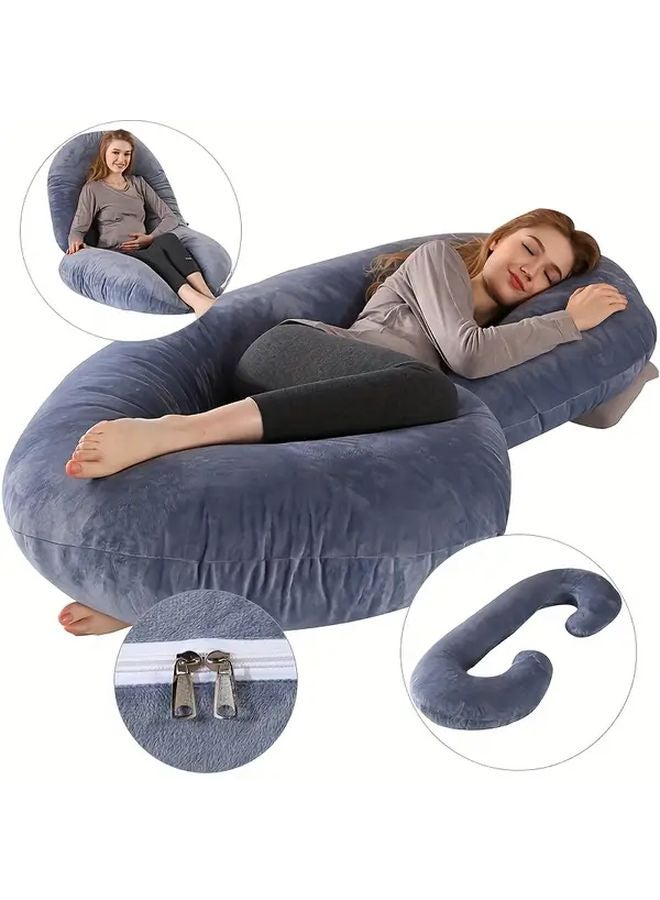 White U Shaped Maternity Pillow Full Body Support For Pregnancy Women - Image 2